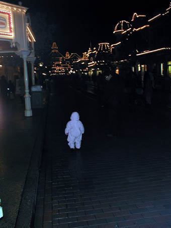 Raphaela at Night in Disneyland Paris