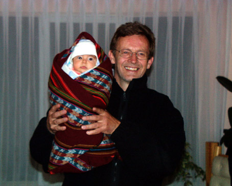 Raphaela 2.5 months old with her grandfather