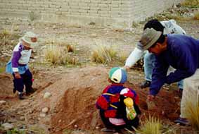 Tiahua dinner cooking in the ground