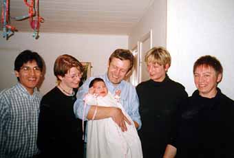 Natasha and family at naming ceremony New Years eve 1997